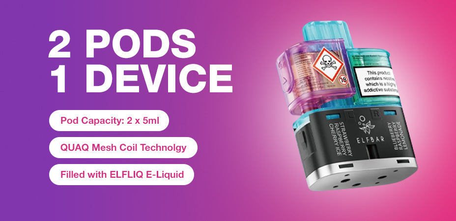 Elf Bar Dual 10K Prefilled Pod Kit Pods