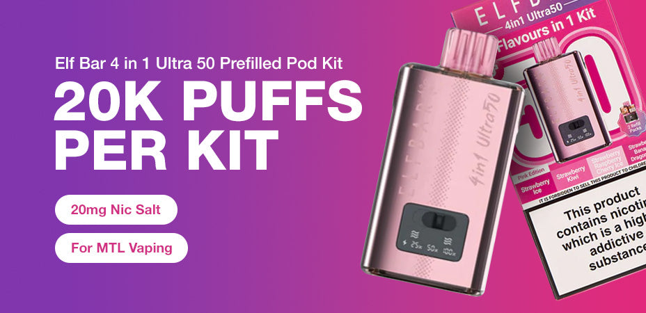 Pod Banner of Elf Bar 4 in 1 Ultra 50 Prefilled Pod Kit