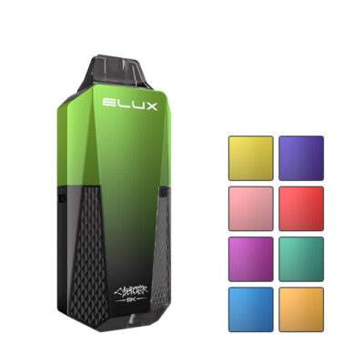 Elux Cyberover 6K Prefilled Pod Kit with eight squares showcasing eight out of twenty available flavours 