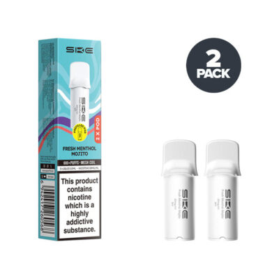 Two Fresh Menthol Mojito SKE Crystal 600 Pro Prefilled Pods with Box