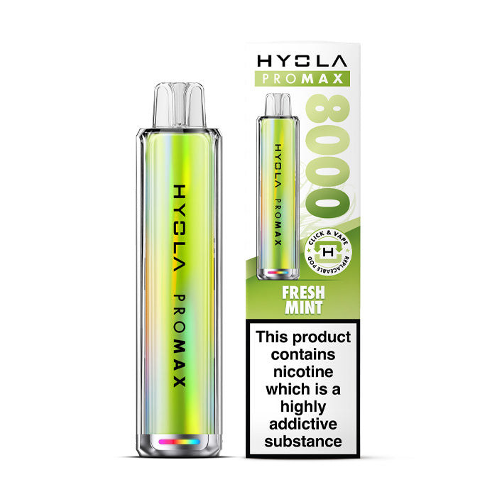 Fresh Mint Hyola Pro Max 8000 Prefilled Pod Kit and Box