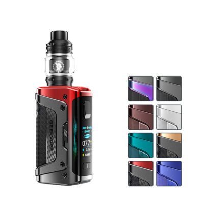 Geekvape Aegis Legend 5 Vape Kit with eight squares showcasing all available colours