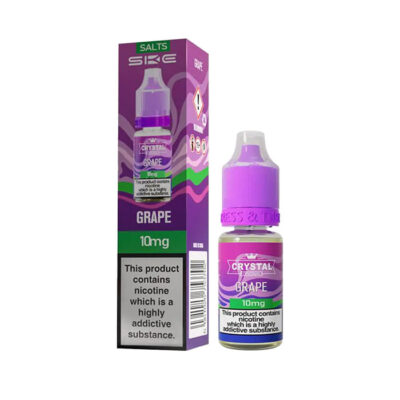 Grape 10ml Nic Salt E-Liquid and Box by SKE Crystal