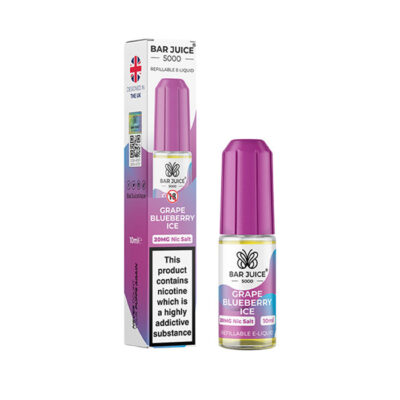 Grape Blueberry Ice Nicotine Salt by Bar Juice 5000 and Box