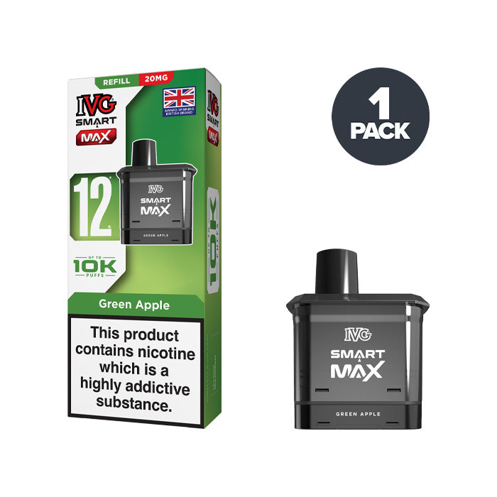 Green Apple IVG Smart Max 20mg Refill Pack and Box