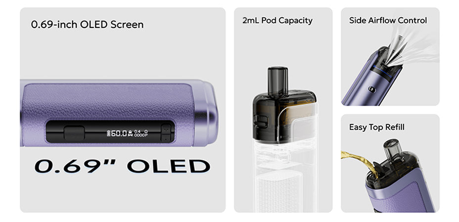 Innokin Coolfire P60 Vape Kit Smart Display and Refill