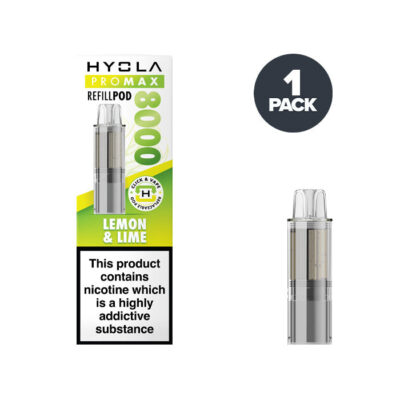 Lemon Lime Hyola Pro Max 8000 Prefilled Pod and box.