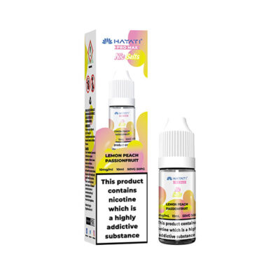 Lemon Peach Passionfruit Hayati Pro Max 10ml Nic Salt E-Liquid and Box