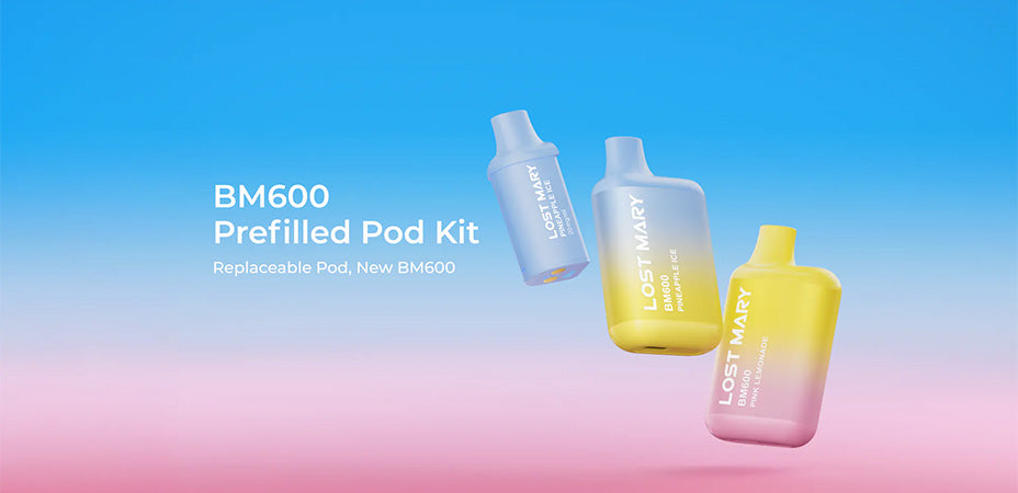 Banner showing the Lost Mary BM600 Prefilled Pod Kit