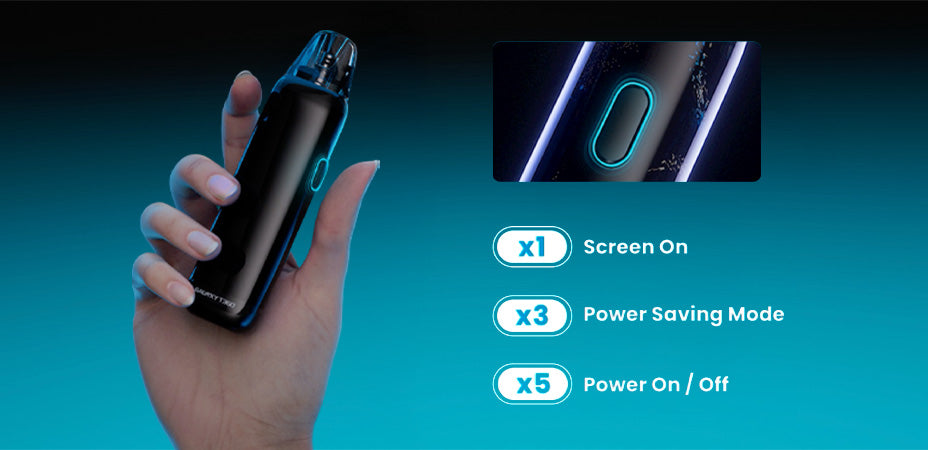 Banner showing the Lost Vape Galaxy T360 Pod Kit's Button