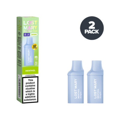 Two Menthol Lost Mary BM600 Prefilled Pods with Box