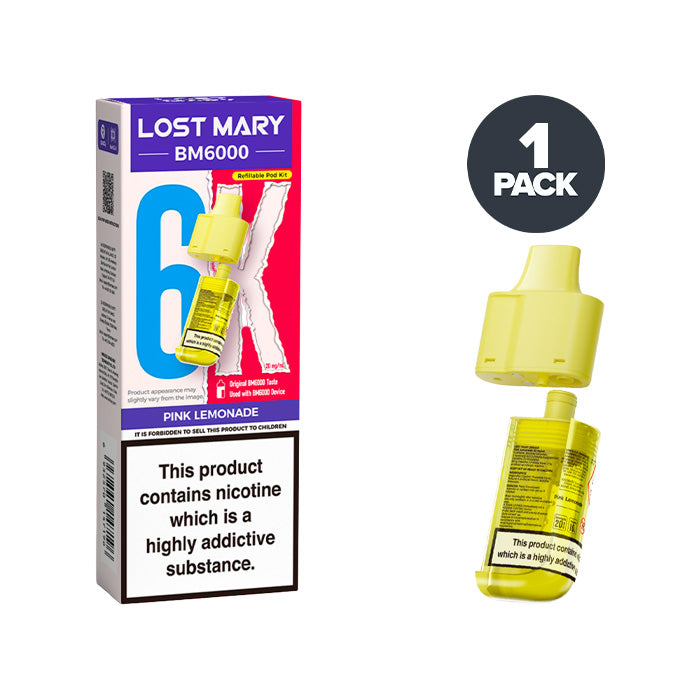 Pink Lemonade Lost Mary BM6000 Refill Pack 20mg