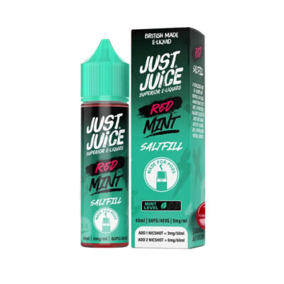 Red Mint 40ml Saltfill E-Liquid and Box by Just Juice