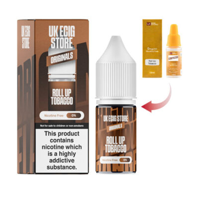UK Ecig Store Roll Up Tobacco 10ml E-liquid with Box and Old Packaging