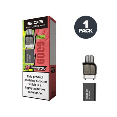 Sour Pineapple SKE CL6000 Prefilled Pod and Box