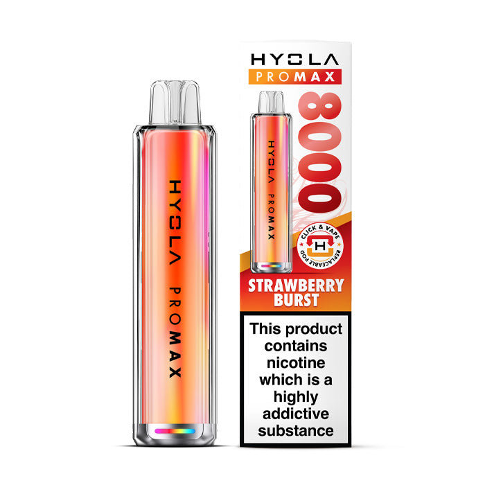 Strawberry Burst Hyola Pro Max 8000 Prefilled Pod Kit and Box