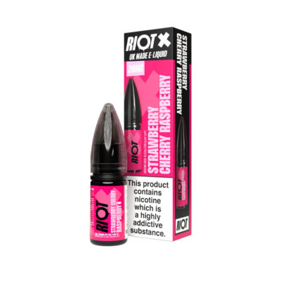 Strawberry Cherry Raspberry Riot X 10ml Nic Salt E-Liquid and Box