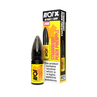 Strawberry Peach Pineapple Riot X 10ml Nic Salt E-Liquid and Box