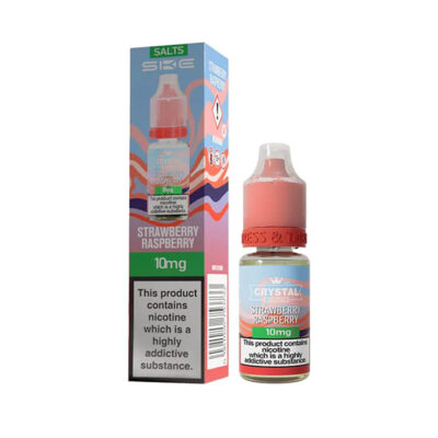 Strawberry Raspberry 10ml Nic Salt E-Liquid and Box by SKE Crystal
