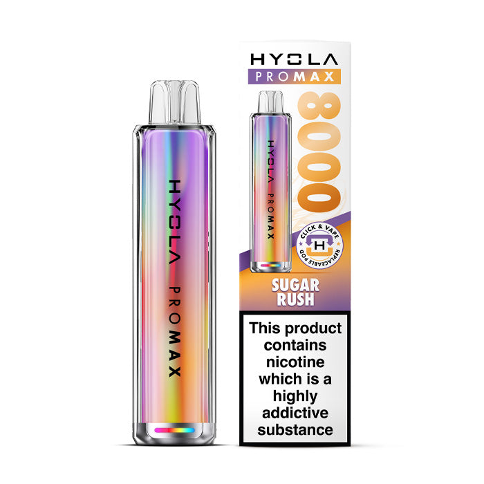 Sugar Rush Hyola Pro Max 8000 Prefilled Pod Kit and Box