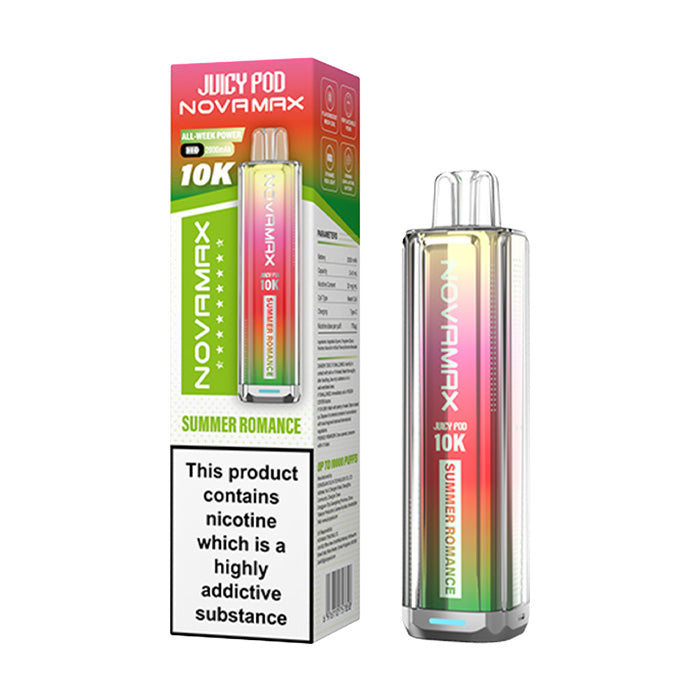 Summer Romance Juicy Pod Novamax 10K Prefilled Pod Kit and Box