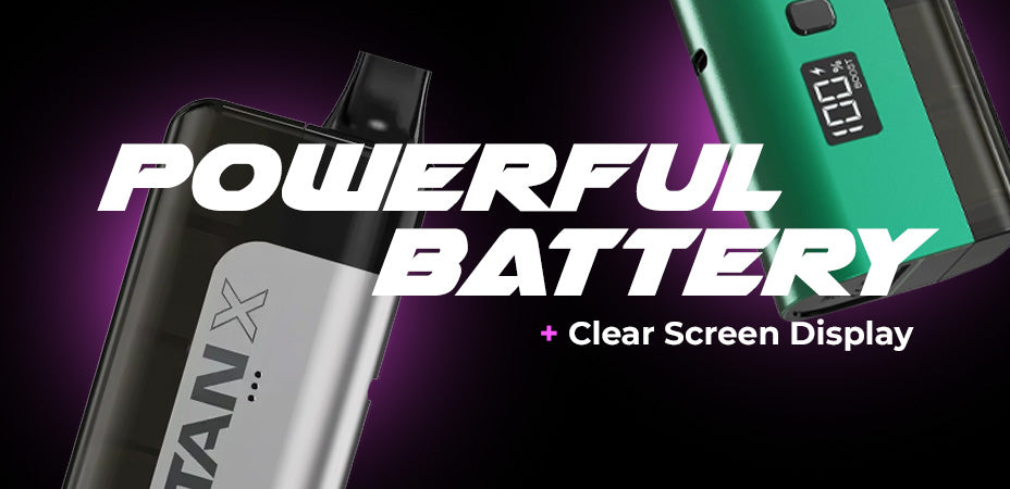 Battery of Titan X Prefilled Pod Kit