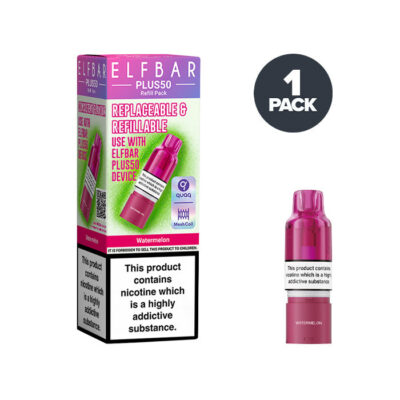 Watermelon Elf Bar Plus 50 Prefilled Pod and Box
