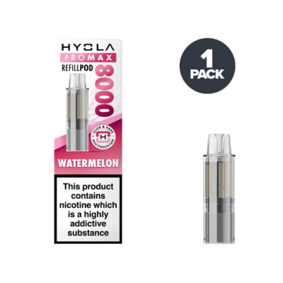 Watermelon Hyola Pro Max 8000 Prefilled Pod and box.