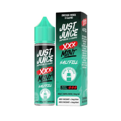 XXX Mint 40ml Saltfill E-Liquid and Box by Just Juice